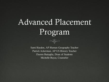 Advanced Placement Program