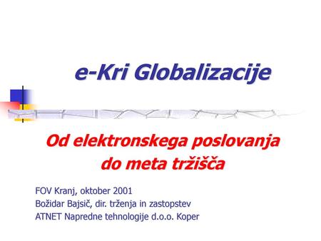 Od elektronskega poslovanja