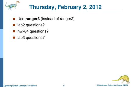 Thursday, February 2, 2012 Use ranger3 (instead of ranger2)