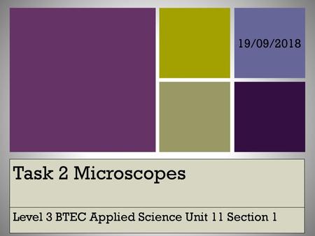 Level 3 BTEC Applied Science Unit 11 Section 1