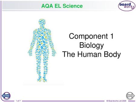 AQA EL Science Component 1 Biology The Human Body.