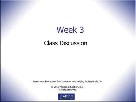 Week 3 Class Discussion.