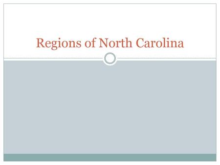 Regions of North Carolina