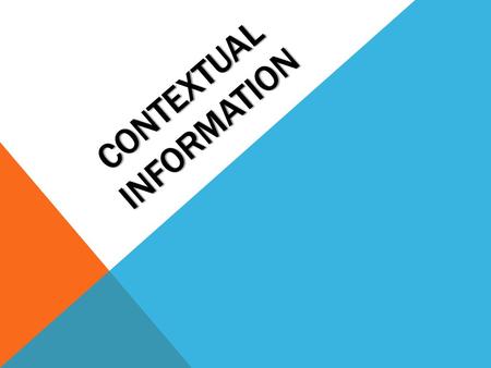 Contextual Information