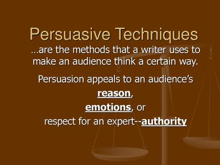 Persuasive Techniques