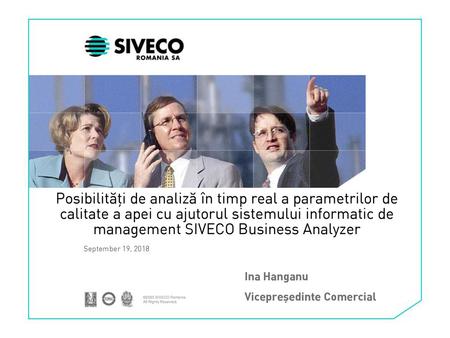 Posibilităţi de analiză în timp real a parametrilor de calitate a apei cu ajutorul sistemului informatic de management SIVECO Business Analyzer September.