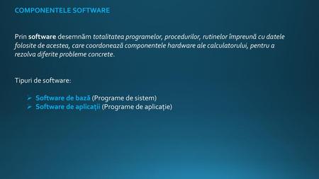 COMPONENTELE SOFTWARE