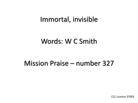 Mission Praise – number 327