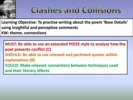 Clashes and Collisions