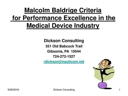 Dickson Consulting 351 Old Babcock Trail Gibsonia, PA   9/20/2018