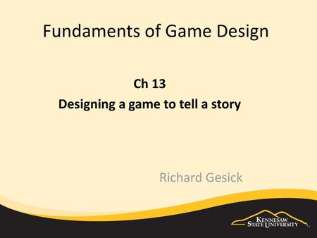 Fundaments of Game Design