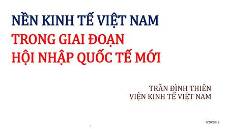 TRẦN ĐÌNH THIÊN VIỆN KINH TẾ VIỆT NAM