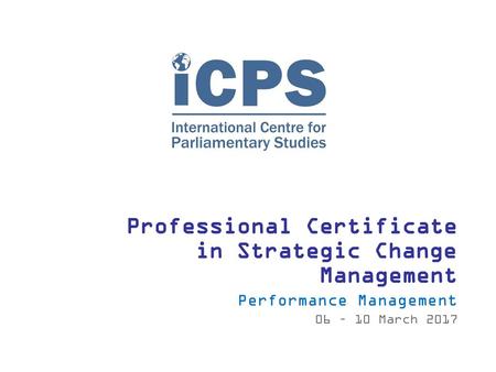 Professional Certificate in Strategic Change Management