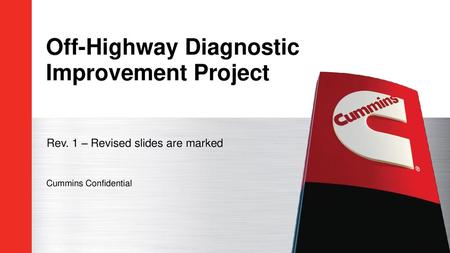 Off-Highway Diagnostic Improvement Project