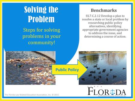 Steps for solving problems in your community!