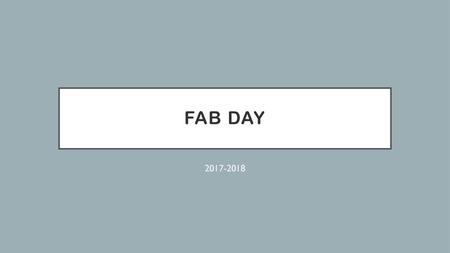 FAB Day 2017-2018.