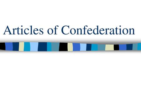 Articles of Confederation