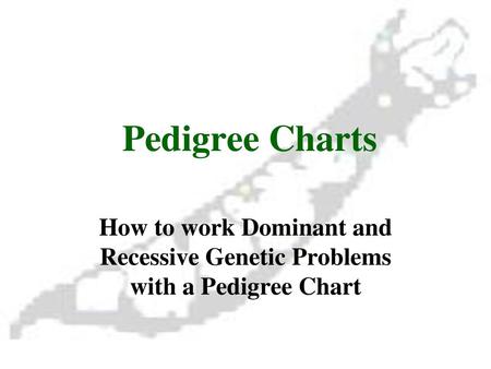 Pedigree Charts How to work Dominant and Recessive Genetic Problems with a Pedigree Chart.