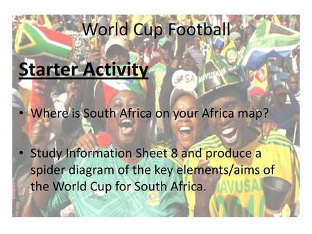 Starter Activity World Cup Football