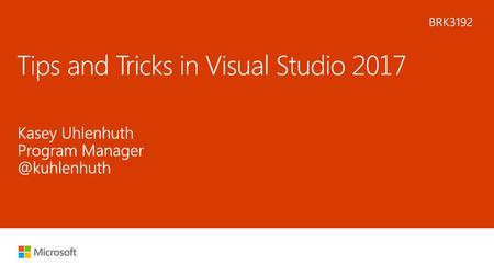 Tips and Tricks in Visual Studio 2017