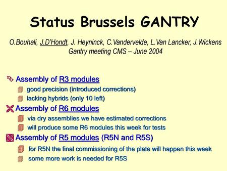 Status Brussels GANTRY