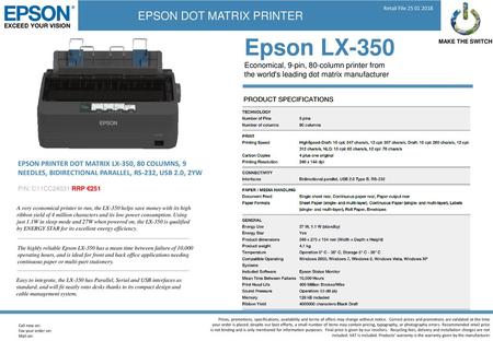 EPSON DOT MATRIX PRINTER