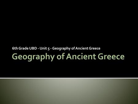 Geography of Ancient Greece