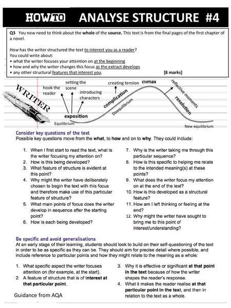 ANALYSE STRUCTURE #4 Writer Guidance from AQA