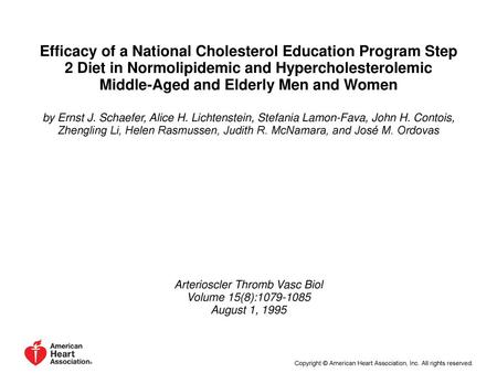 Arterioscler Thromb Vasc Biol