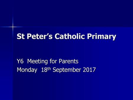 St Peter’s Catholic Primary