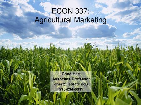 Agricultural Marketing