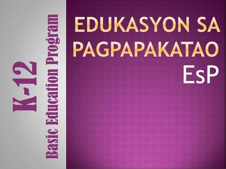 Edukasyon sa pagpapakatao