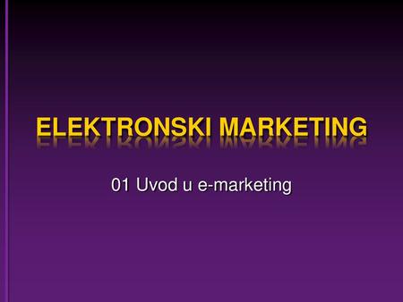 ELEKTRONSKI MARKETING