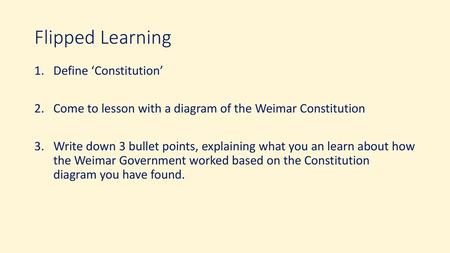 Flipped Learning Define ‘Constitution’