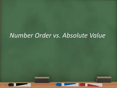 Number Order vs. Absolute Value