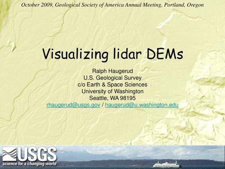 Visualizing lidar DEMs