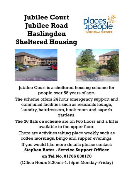 Jubilee Court Jubilee Road Haslingden Sheltered Housing