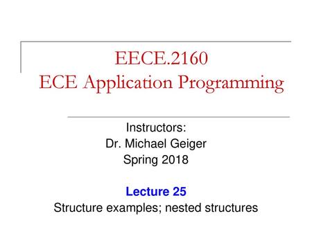 EECE.2160 ECE Application Programming