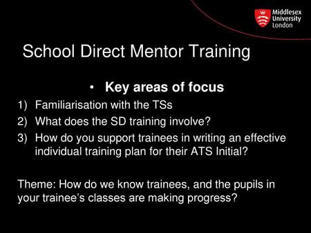 School Direct Mentor Training