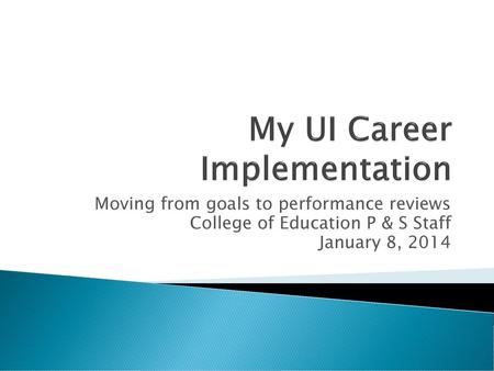 My UI Career Implementation