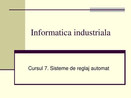 Informatica industriala