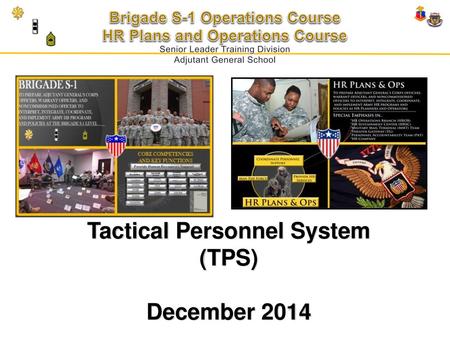 Tactical Personnel System (TPS) December 2014