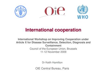 International cooperation