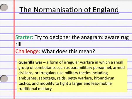 The Normanisation of England