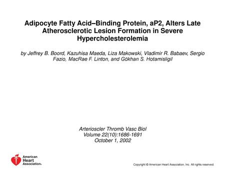 Arterioscler Thromb Vasc Biol