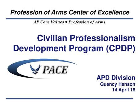 Civilian Professionalism Development Program (CPDP)