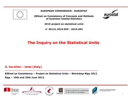 The Inquiry on the Statistical Units