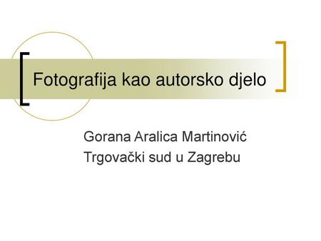 Fotografija kao autorsko djelo