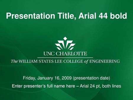 Presentation Title, Arial 44 bold