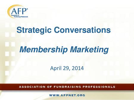 Strategic Conversations Membership Marketing